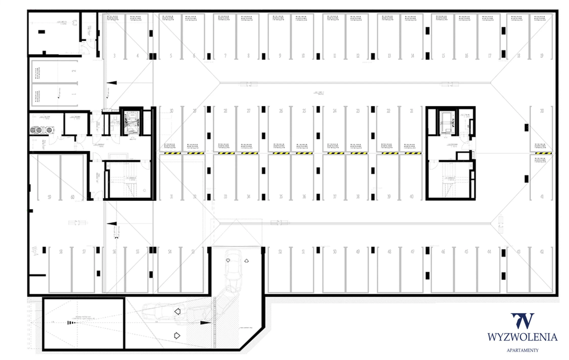 Parking podziemny - cena miejsca postojowego 49 000 zł