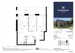 Mieszkanie 5/52 - cena 12 800zł/m2