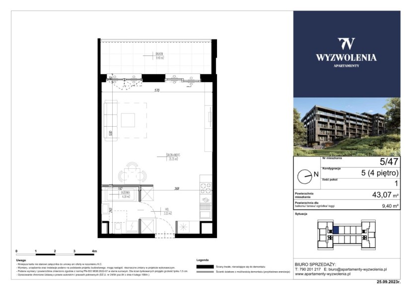 Mieszkanie 5/47 - cena 12 400 zł/m2
