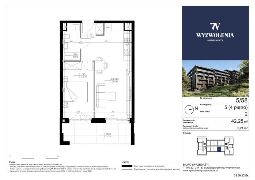 Mieszkanie 5/58 - cena 12 400 zł/m2