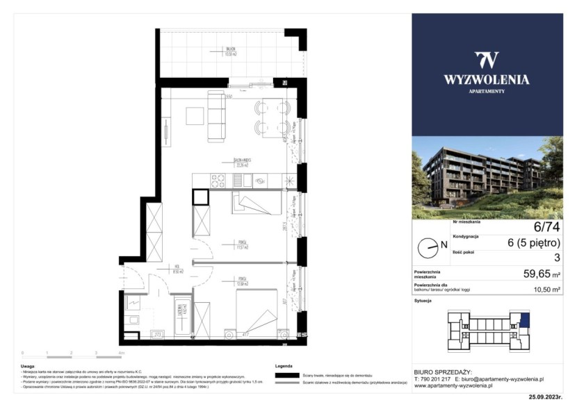 Mieszkanie 6/74 - cena 12 800zł/m2