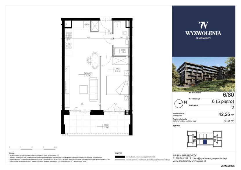 Mieszkanie 6/80 - cena 12 800 zł/m2
